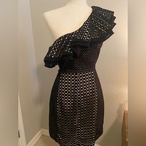 One shoulder cocktail dress